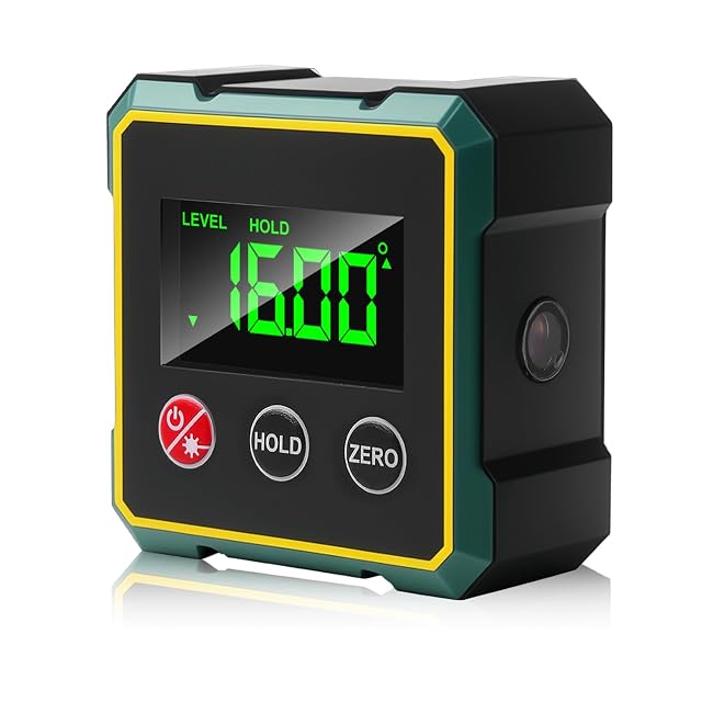 WIYETY digitaler Winkelmesser mit LCD und zwei Laseraustritten