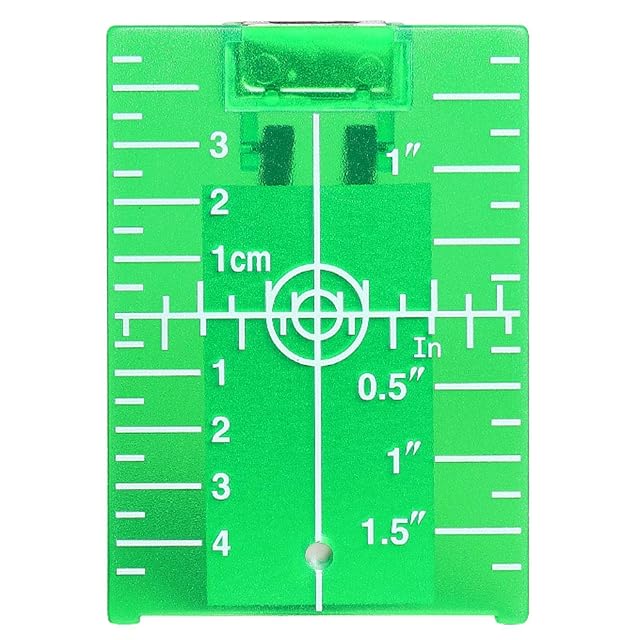 Huepar TP01G grüne Laser-Zieltafel, auf ihrem ausklappbaren Ständer stehend
