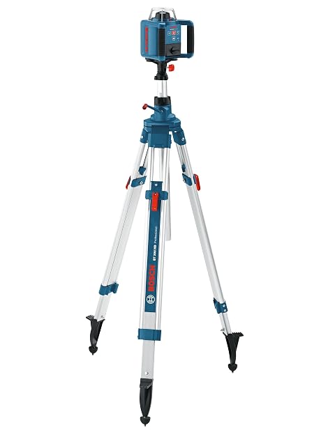 Bosch Professional BT 300 HD Stativ auf voller Höhe mit montiertem Laser