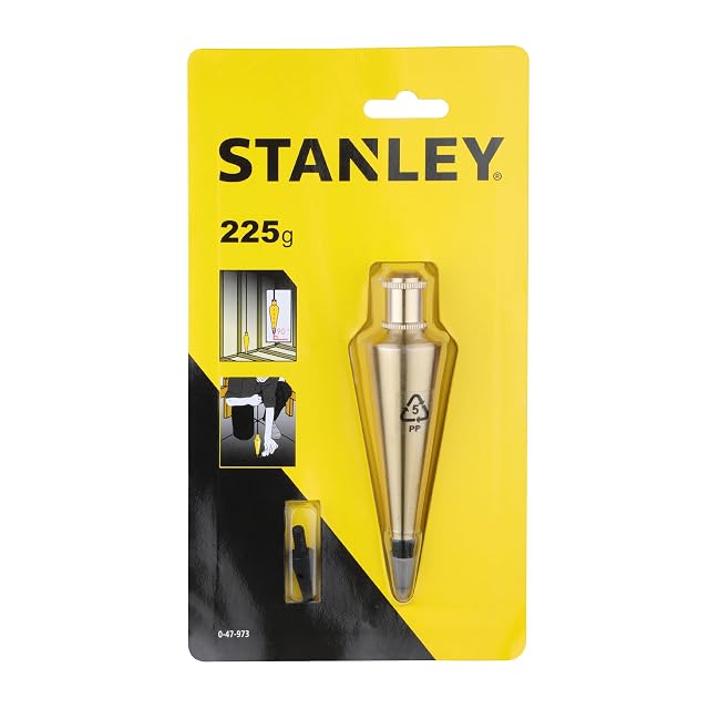 Stanley Senklot aus lackiertem Messing mit seiner Spitze