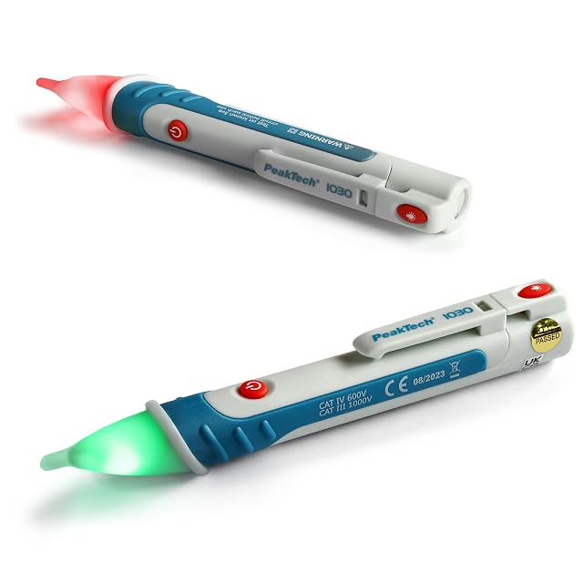 PeakTech P 1030 Spannungsprüfstift mit leuchtender roter LED-Spitze