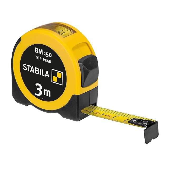 Stabila BM 150 Taschenbandmaß mit dem TOP READ-Fenster auf der Oberseite des Gehäuses