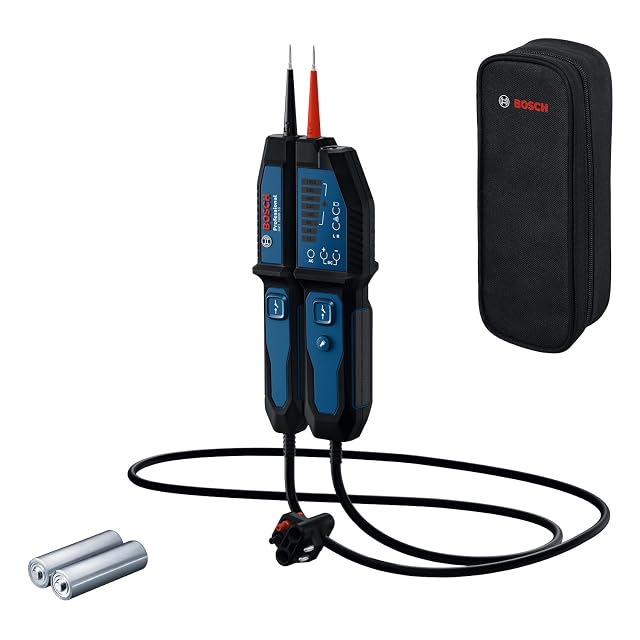 Bosch Professional GVT 1000-15 Spannungsprüfer in Blau, mit LED-Bereichsanzeigen